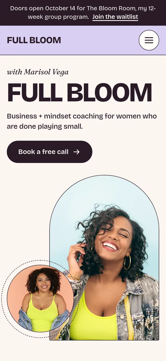 The Coach template on a phone