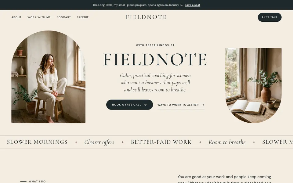 The Muse template’s home page