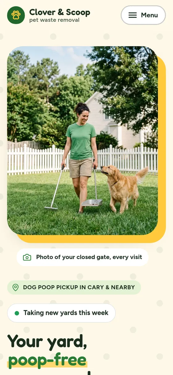 The Fetch template on a phone
